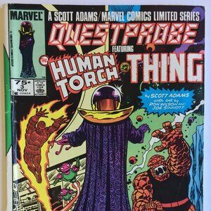Questprobe featuring Human Torch and Thing #3 (Nov 1985, Marvel) Computer Comic